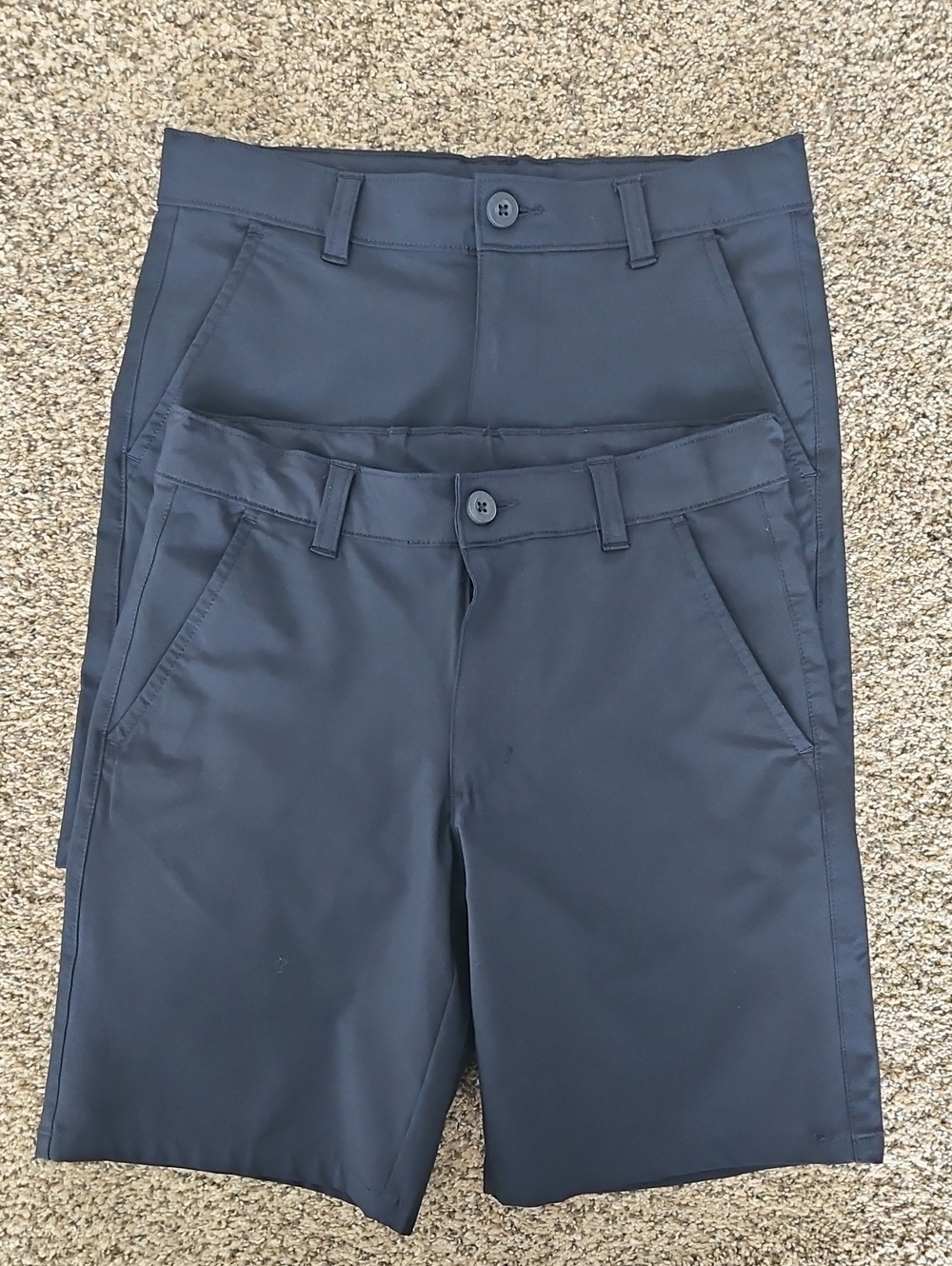 Izod Boys Navy Flat-Front Performance Shorts